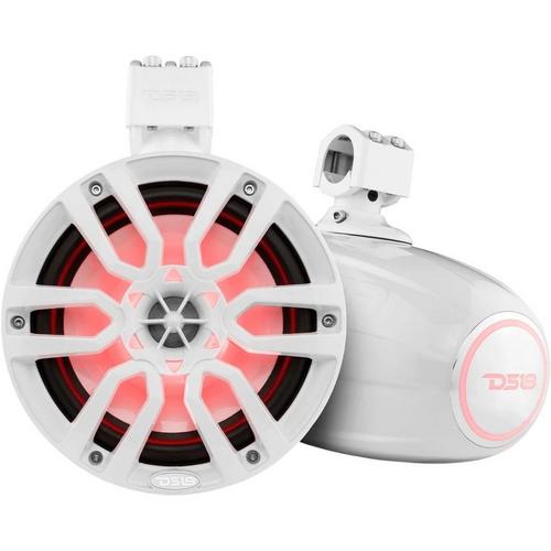DS18 NXL X8TP 8" Marine Water Resistant Tower Speakers with Integrated RGB LED Lights - Primary Image