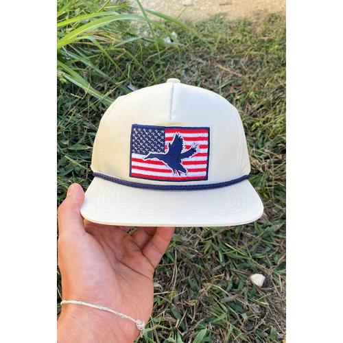 Men's Burlebo American Flag Duck Adjustable Hat - Primary Image