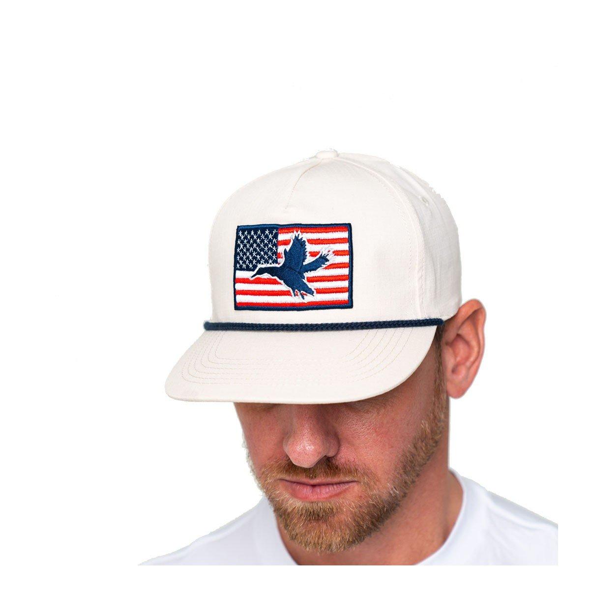 BURLEBO American Flag Duck Adjustable Hat - BURLEBO