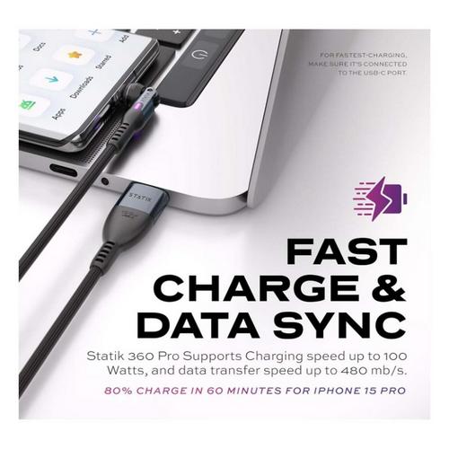 Statik 3ft 360 Pro Magnetic 3-in-1 Charging Cable - Primary Image