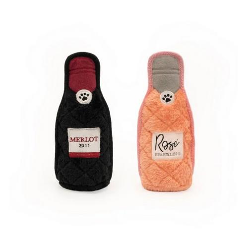 ZippyPaws Happy Hour Crusherz Merlot and Rose 2 Pack Dog Toys - Primary Image
