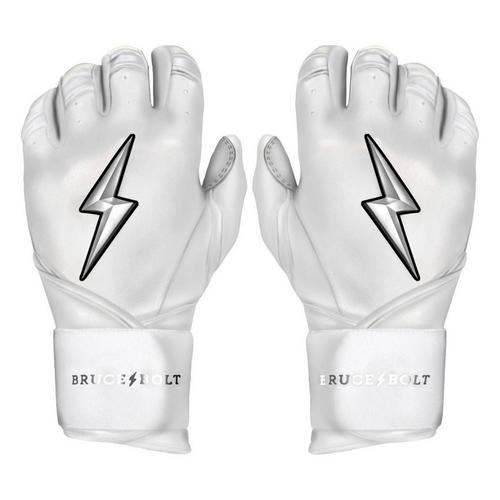 Adult Bruce Bolt Chrome Series Long Cuff Baseball Batting Gloves - Primary Image
