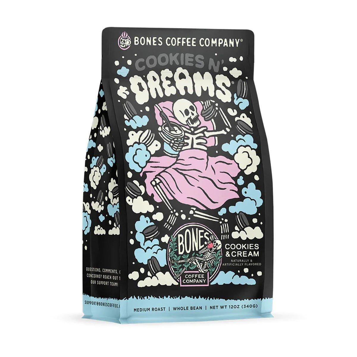 Bones Coffee Co. Cookies N' Dreams Whole Bean 12 oz Coffee - Bones Coffee Co.
