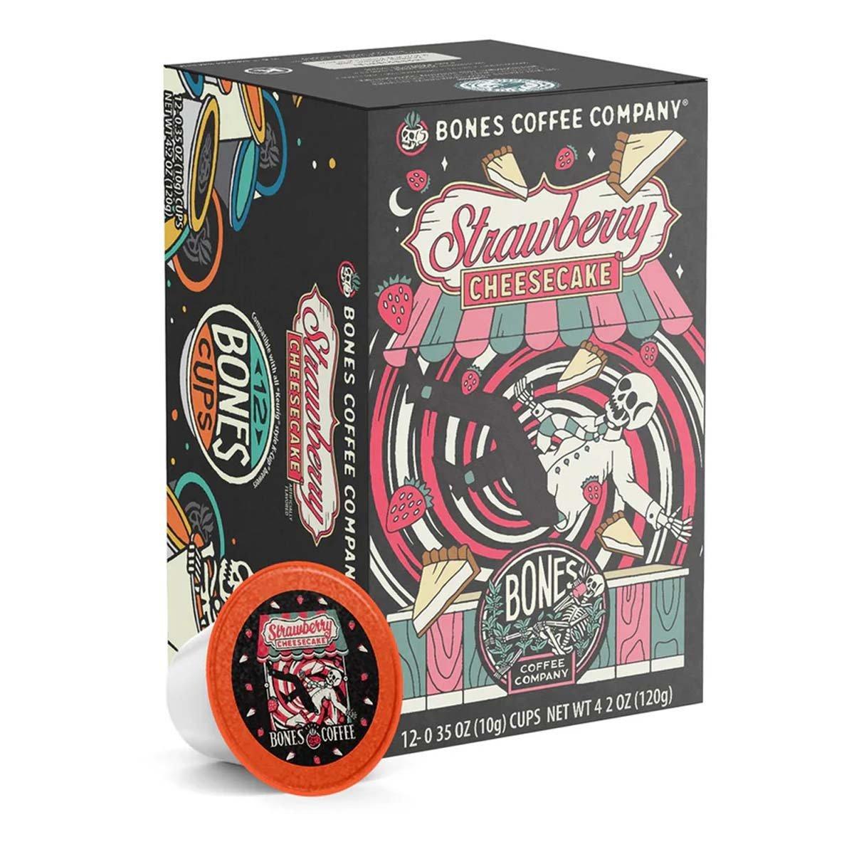 Bones Coffee Co. Strawberry Cheesecake Bones Cups - 12 Count Coffee - Bones Coffee Co.