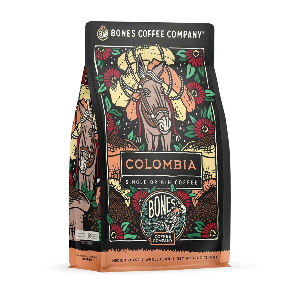 Bones Coffee Co. Colombia Single Origin Coffee 12 oz Coffee - Bones Coffee Co.