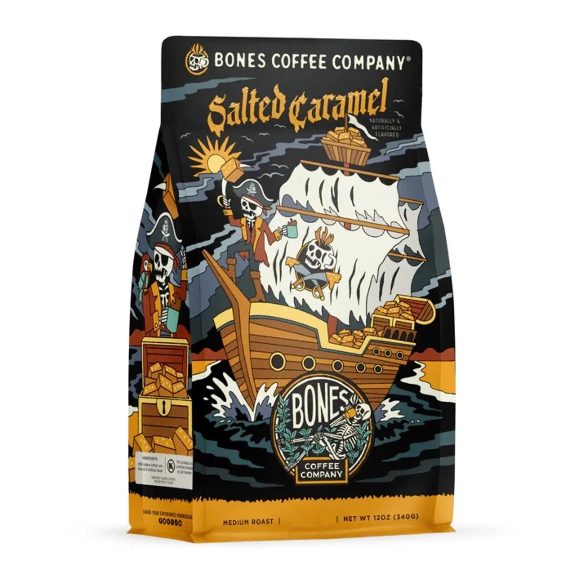Bones Coffee Co. Salted Caramel Whole Bean 12 oz Coffee - Bones Coffee Co.