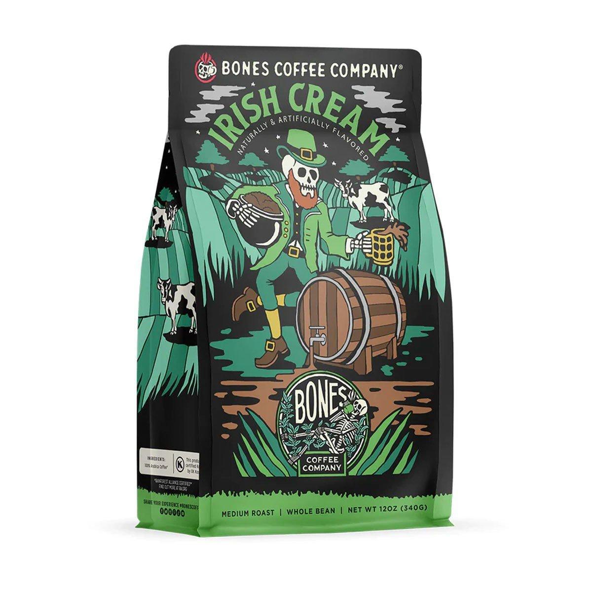 Bones Coffee Co. Irish Cream Whole Bean 12 oz Coffee - Bones Coffee Co.