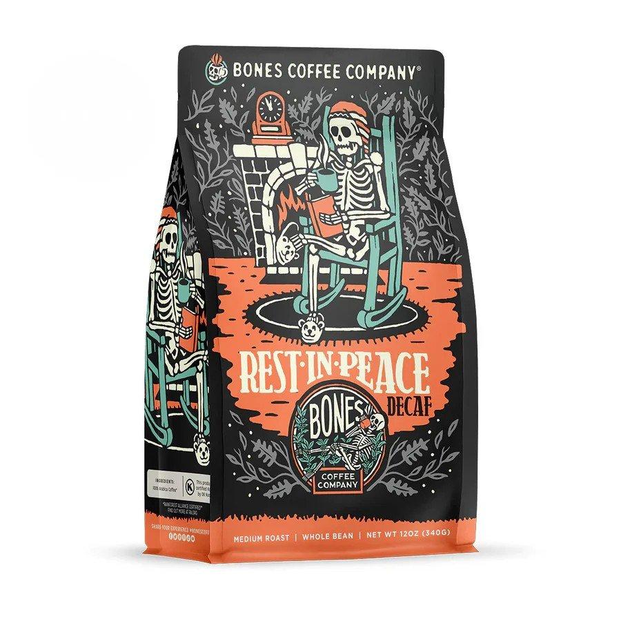 Bones Coffee Co. Rest-In-Peace Decaf Ground Coffee - Bones Coffee Co.