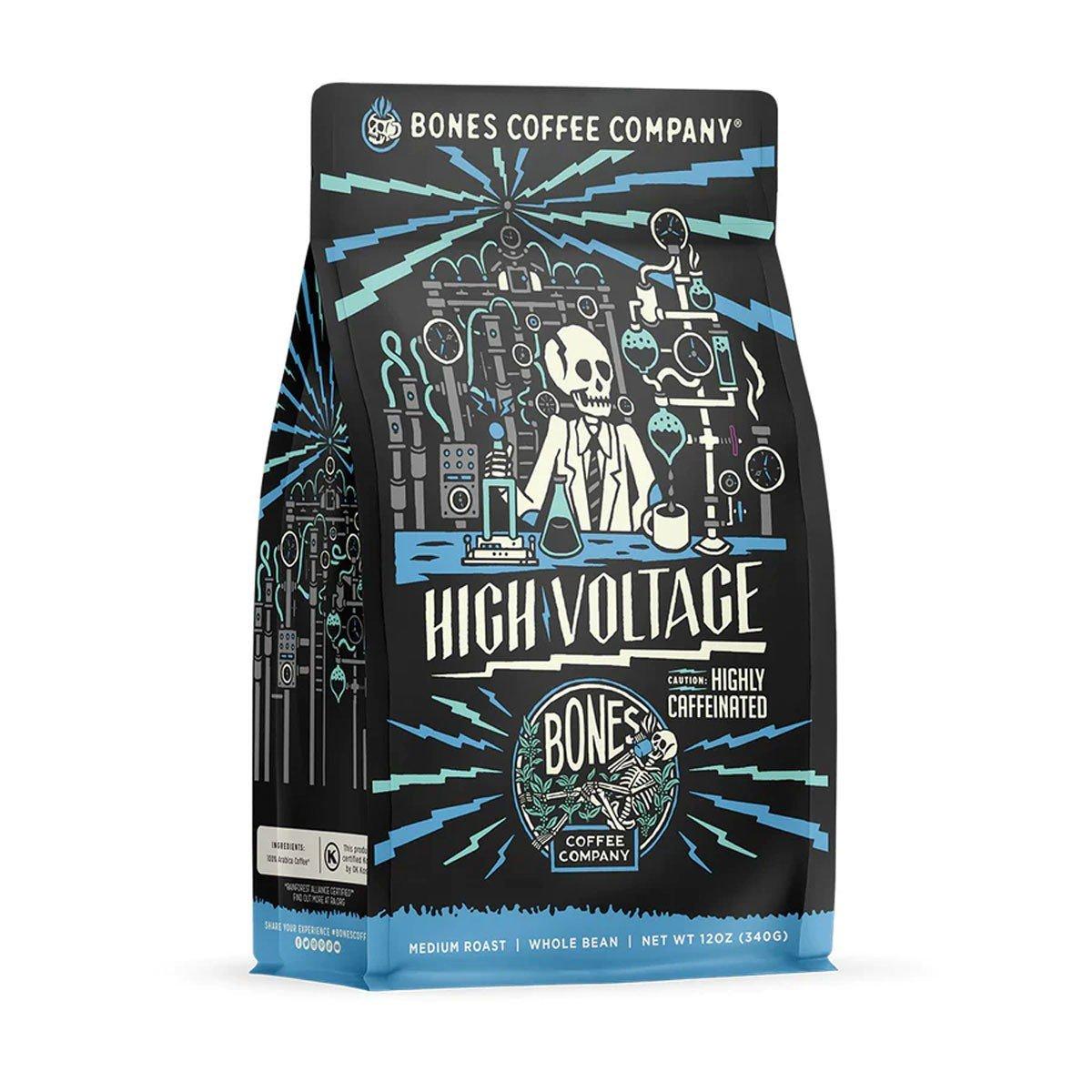 Bones Coffee Co. High Voltage Whole Bean 12 oz Coffee - Bones Coffee Co.