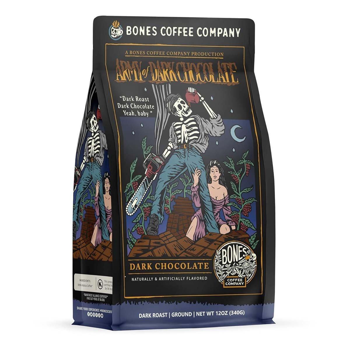 Bones Coffee Co. Army of Dark Chocolate Ground 12 oz Coffee - Bones Coffee Co.
