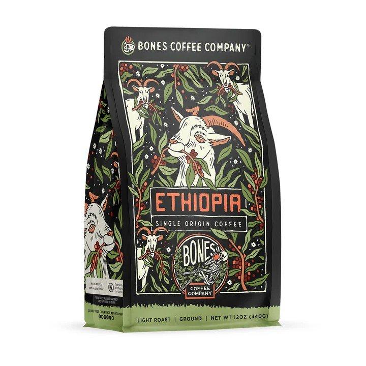Bones Coffee Co. Ethiopia Single-Origin Ground 12 oz Coffee - Bones Coffee Co.