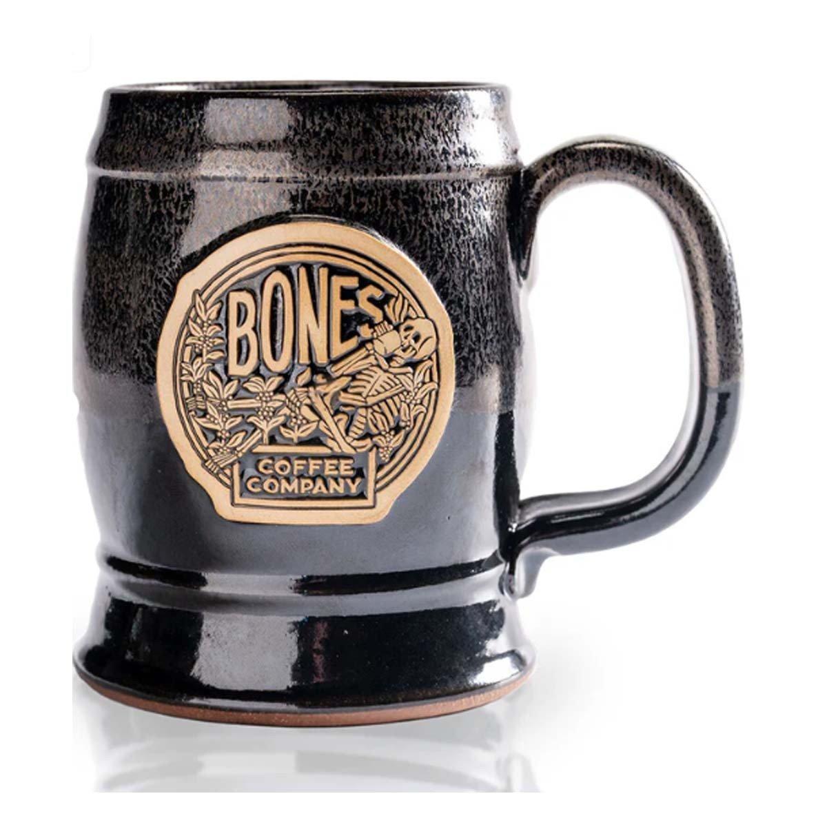 Bones Coffee Co. Classic Logo 20 oz Handthrown Metallic Glazed Mug - Bones Coffee Co.