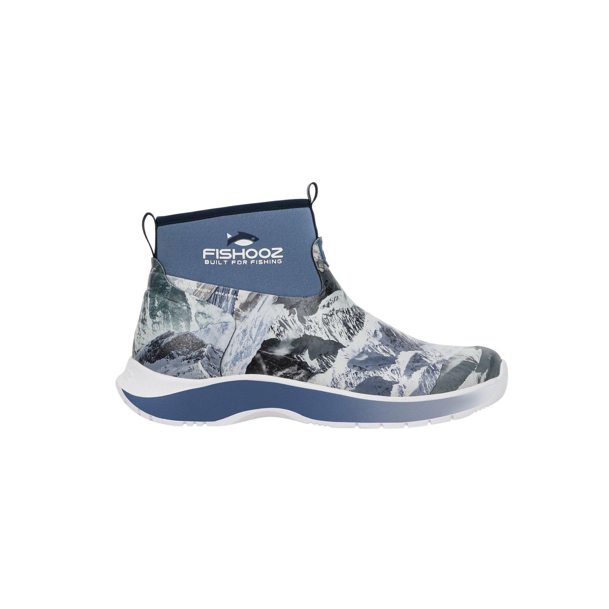 Fishooz DryRun Ankle Splotch/Blue Boots DRA-MA-SPL-M, 9.5