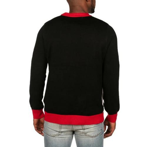 Men's Tipsy Elves Meowy Sleigh Light Up Ugly Christmas Pullover Sweater - Primary Image