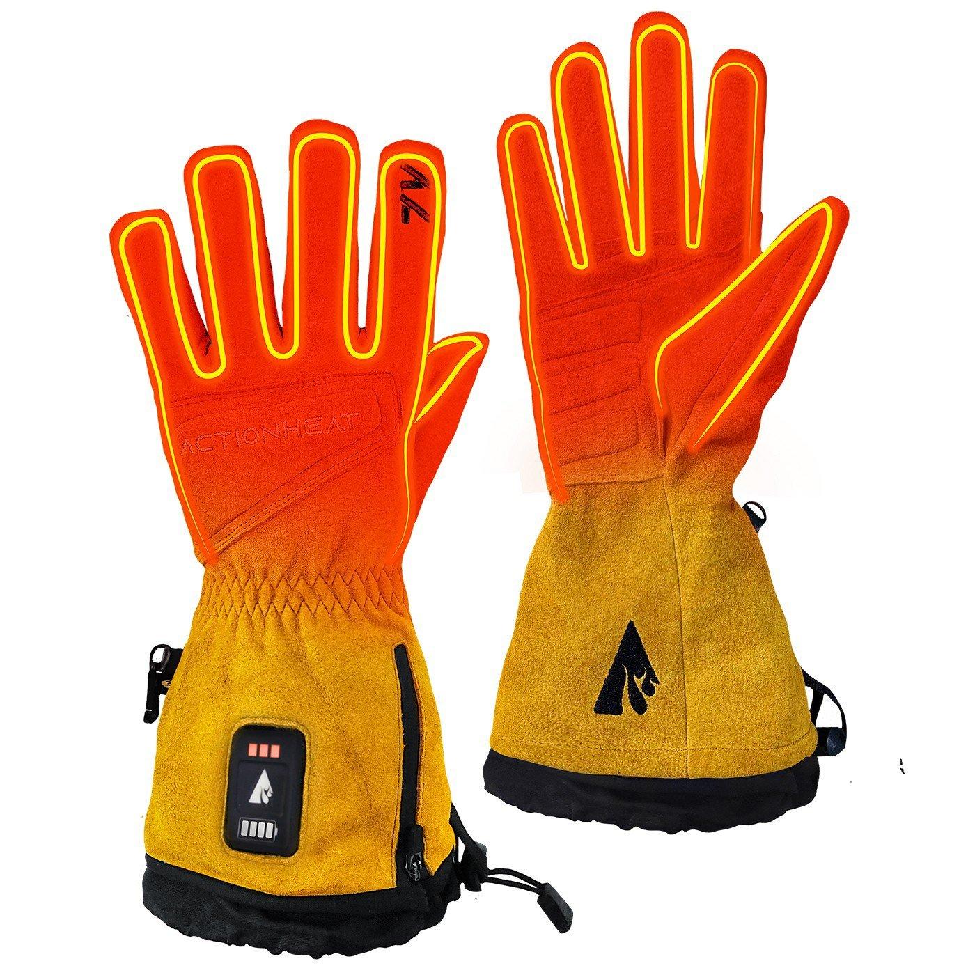 ActionHeat Adults' 7V Rugged Leather Heated Work Gloves