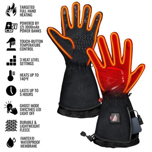 Women's ActionHeat 5V Slim-Fit Fleece Heated Gloves - Primary Image