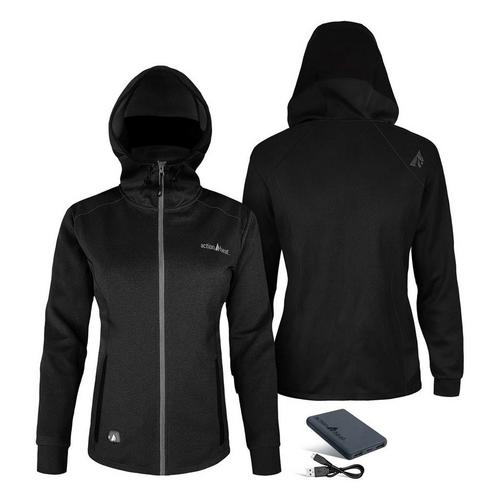 Women's ActionHeat Battery Heated Slim Fit Hoodie Full Zip - Primary Image