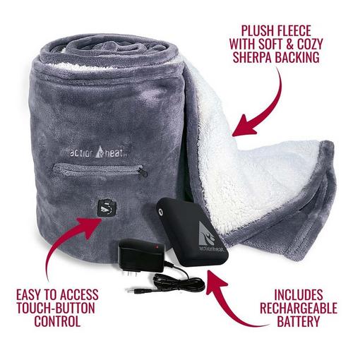 ActionHeat 7V Battery Heated Plush Throw Blanket - Primary Image