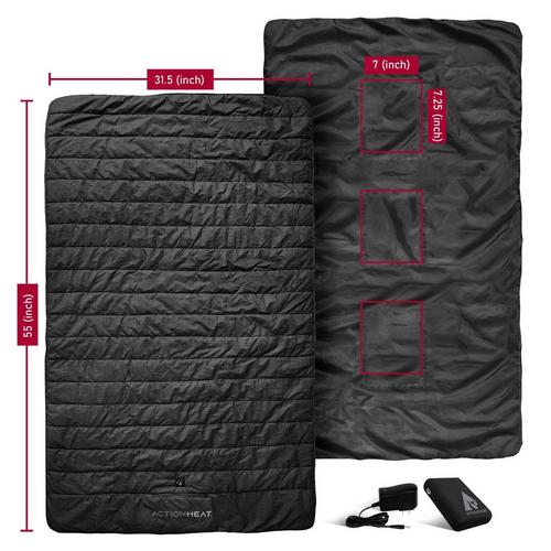 Adult ActionHeat 7V Battery Heated Throw Blanket - Primary Image