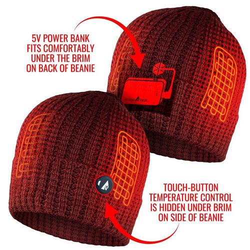 ActionHeat 5V Battery Heated Waffle Knit Beanie - Primary Image