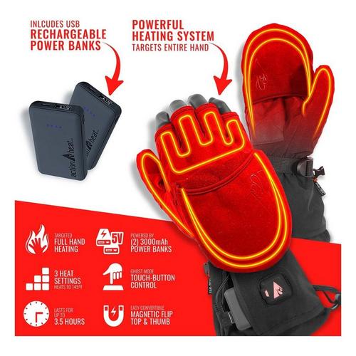 Men's ActionHeat 5V Heated Flip Mittens - Primary Image