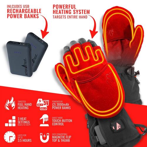 Women's ActionHeat 5V Heated Flip Mittens - Primary Image