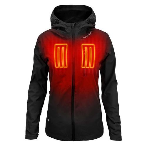 Women's ActionHeat 5V Battery Heated Hooded Rain Jacket - Primary Image