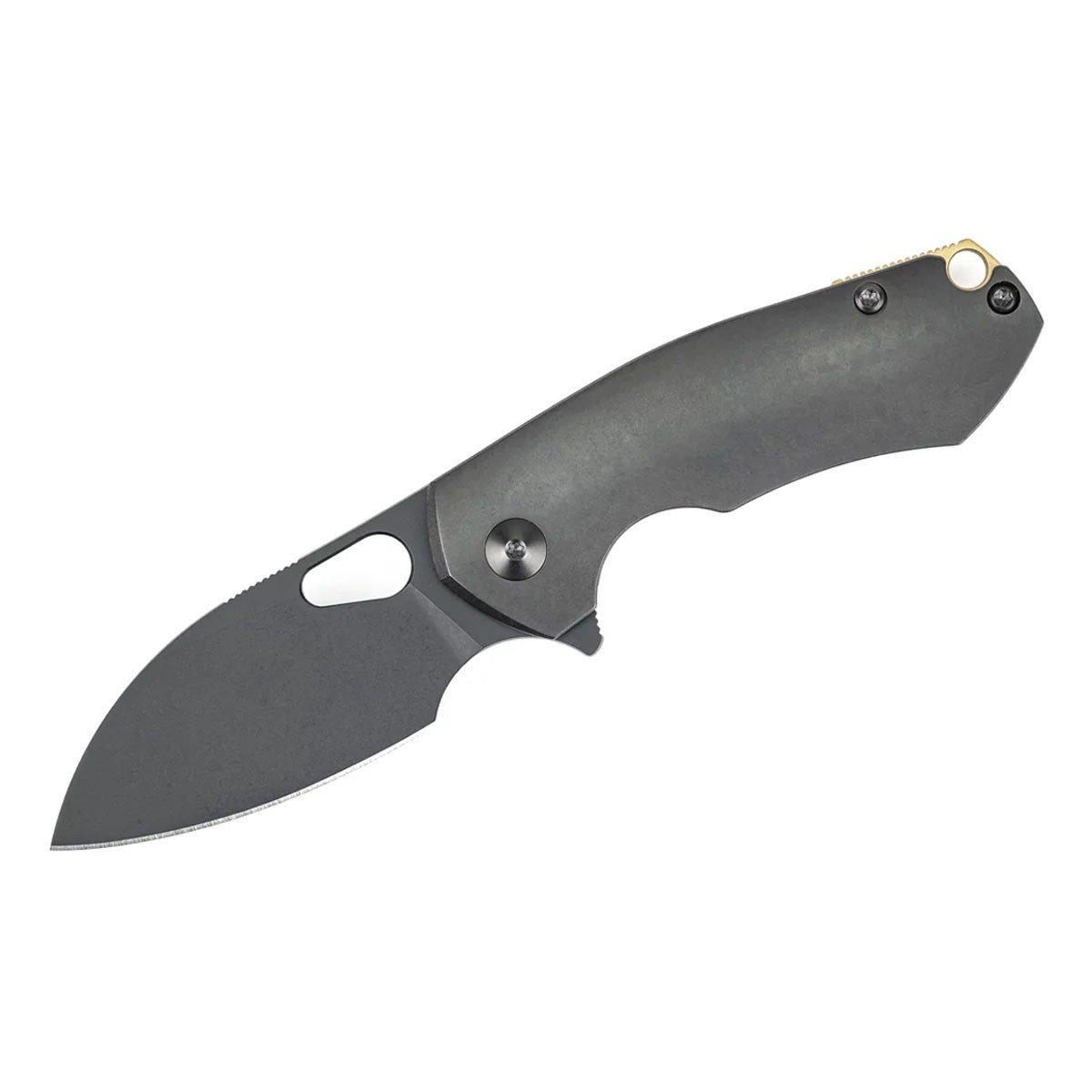 GiantMouse RIV-TI=BLACKOUT ACE Riv S/E Black PVD Titanium Pocket Knife - GiantMouse