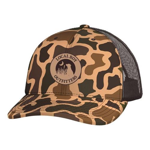 Men's Local Boy Outfitters Leather Patch Trucker Snapback Hat - Primary Image