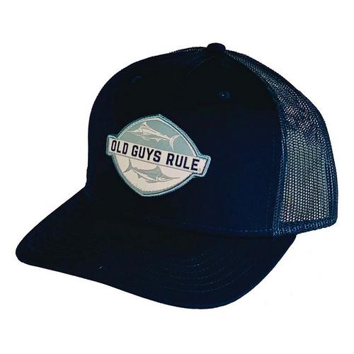 Men's Old Guys Rule Marlin Patch trucker Adjustable Hat - Primary Image
