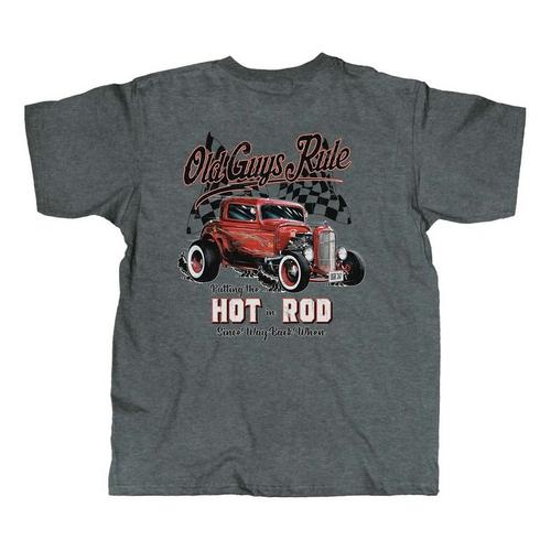 Men's Old Guys Rule Red Hot Rod T-Shirt - Primary Image