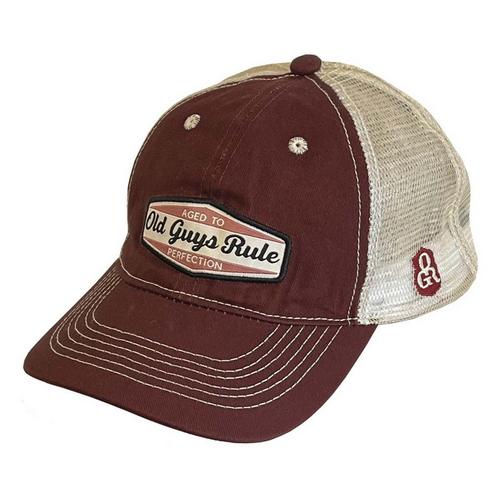 Men's Old Guys Rule Aged To Perfection Trucker Adjustable Hat - Primary Image