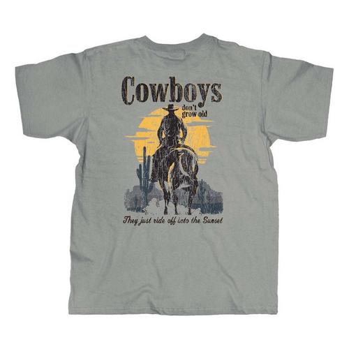 Men's Old Guys Rule Sunset Cowboy T-Shirt - Primary Image