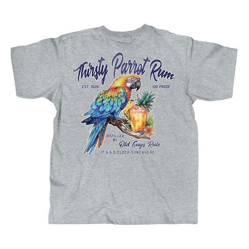 Men's Old Guys Rule Thirsty Parrot T-Shirt - Primary Image