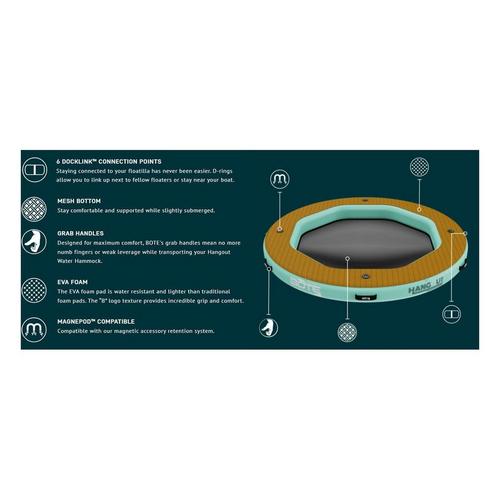 BOTE Inflatable Hangout Water Hammock 7' Classic - Primary Image