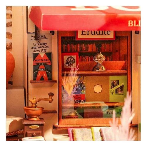 Hands Craft DIY Miniature House Kit Corner Bookstore - Primary Image