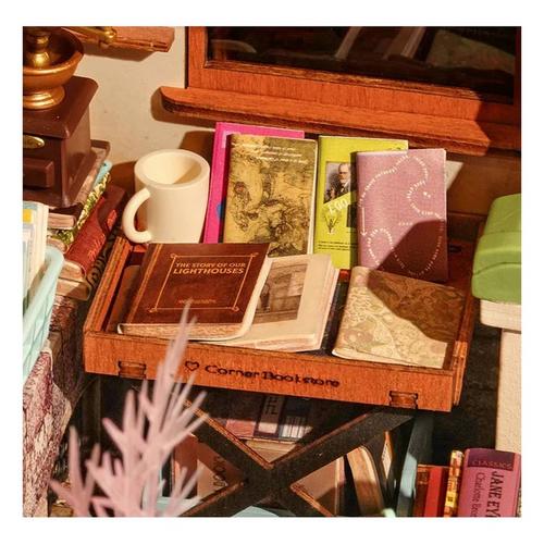 Hands Craft DIY Miniature House Kit Corner Bookstore - Primary Image
