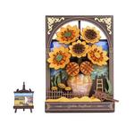 Hands Craft 3D Wooden Puzzle Golden Sunflower w/LED Lights - Thumbnail 1 of 4