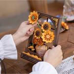 Hands Craft 3D Wooden Puzzle Golden Sunflower w/LED Lights - Thumbnail 4 of 4