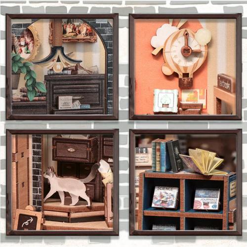 Hands Craft DIY Book Nook Kit The Scholar's Bookstore - Primary Image