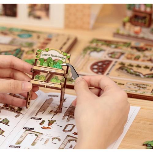 Hands Craft DIY Book Nook Kit Green Life Bookshop - Primary Image