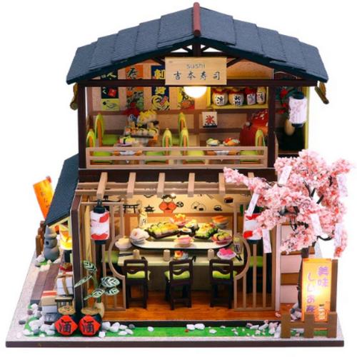 Hands Craft DIY Miniature House Kit Sushi House - Primary Image