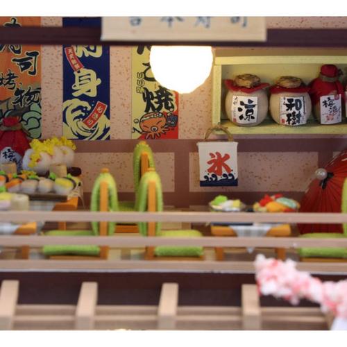 Hands Craft DIY Miniature House Kit Sushi House - Primary Image