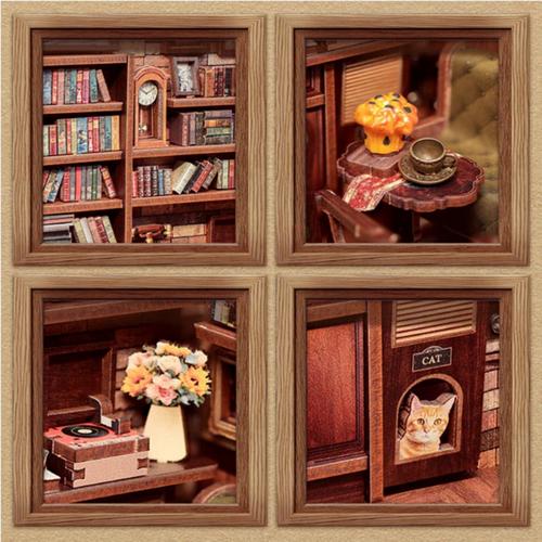Hands Craft DIY Book Nook Kit Corner Coffee Shop - Primary Image