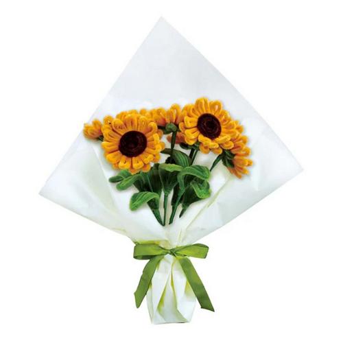Hands Craft Sunflower Bouquet Chenille Craft Kit - Primary Image