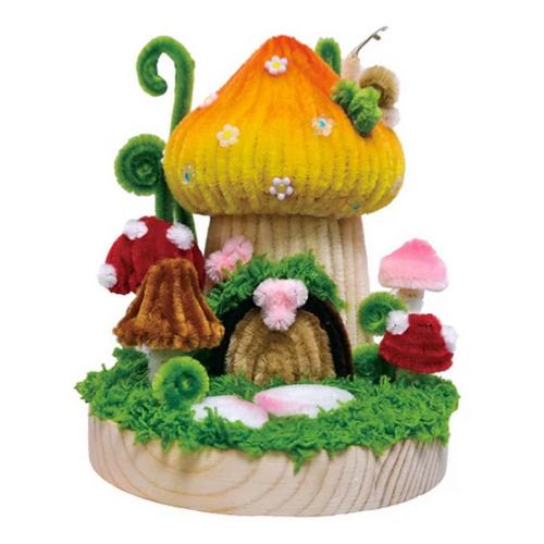 Hands Craft Mushroom House Chenille Craft Kit - Primary Image