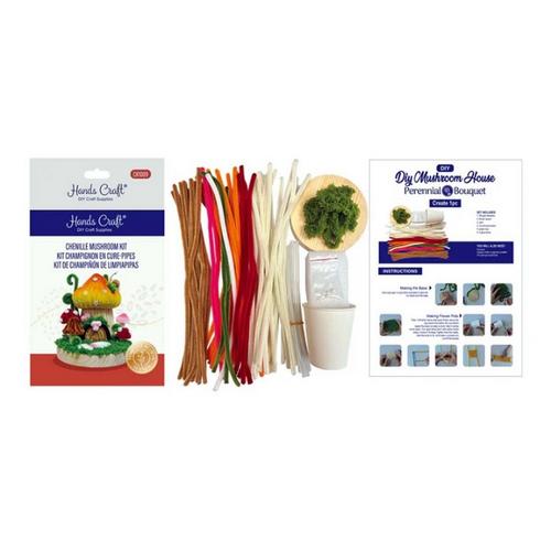 Hands Craft Mushroom House Chenille Craft Kit - Primary Image