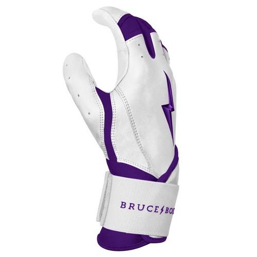 Adult Bruce Bolt Chrome Series Long Cuff Baseball Batting Gloves - Primary Image