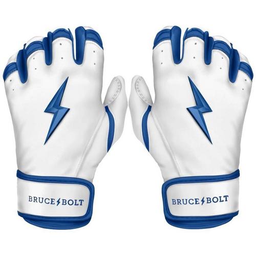 Youth Bruce Bolt Chrome Series Short Cuff Baseball Batting Gloves - Primary Image