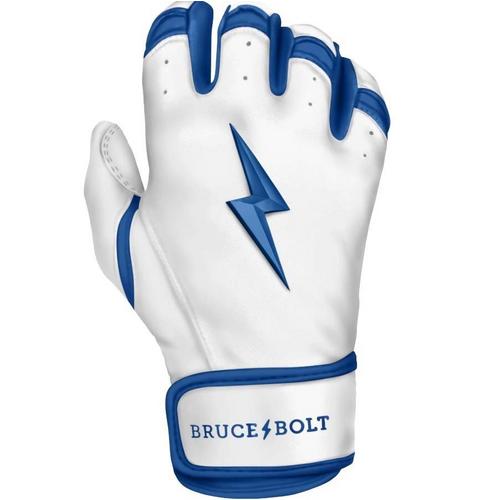 Youth Bruce Bolt Chrome Series Short Cuff Baseball Batting Gloves - Primary Image